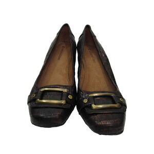 Naturalizer  Womens 8 W Gallant Wedge  Brown Shoes Slip On Casual